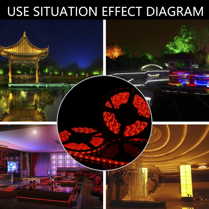 xtf2015 LED RGB Strip Light 5050 Chip DC12V 60LEDs/m Flexible Waterproof IR Remote Control Lights 5m/lot | Лампы и освещение