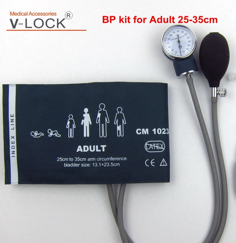 

V-LOCK professional Adult BP monitor Aneroid Sphygmomanometer BP Cuff Kit