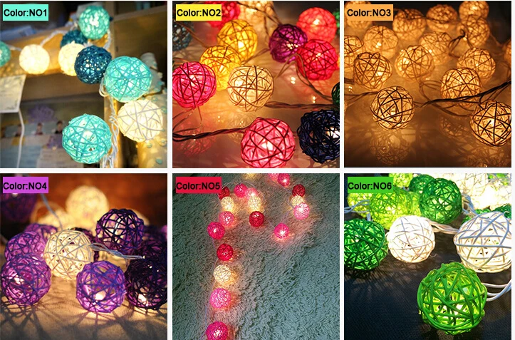 Гирлянда из 20 светодиодных шаров ротанга 2 м|light vase|light covers for fluorescent lightslight night light |