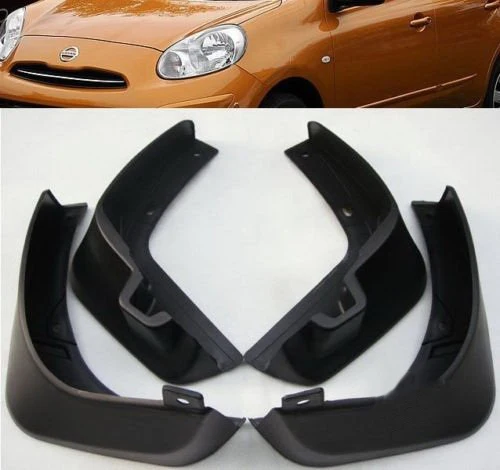 Автоаксессуары брызговики передние и задние черные подходят для NISSAN MICRA K13 2010 2011