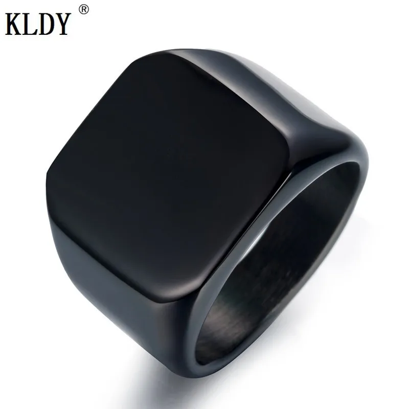 Кольцо KLDY мужское из нержавеющей стали геометрический графический дизайн