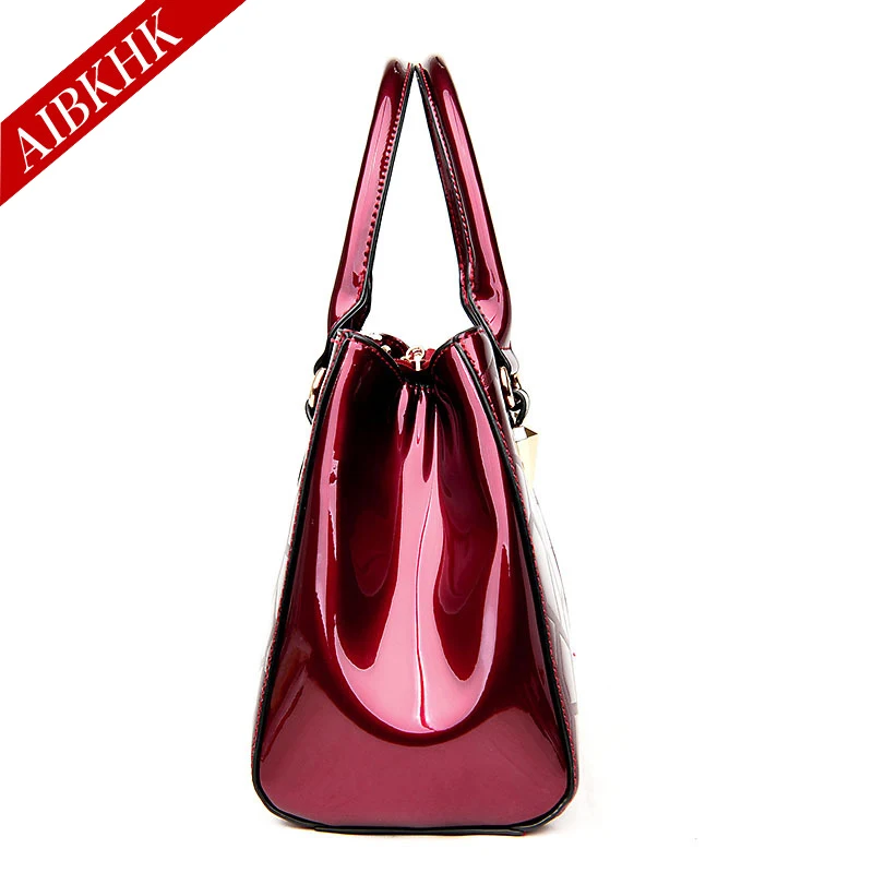 Patent Leather New Fashion High Quality Women Handbags Ladies Shoulder Bags Female Girl Stone European Famous Brand Luxury Bag |