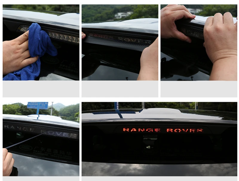 

Carbon Fiber Additonal Brake Light Sticker Decorative Cases For Land Rover Evoque Stop Lamp Decorating Sticker Car Styling