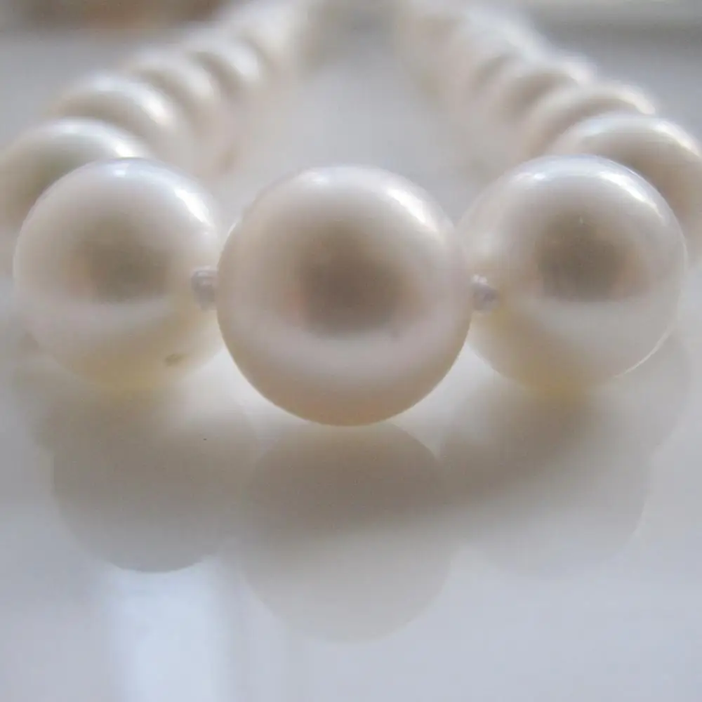 Женское Ожерелье с натуральным белым пресноводным жемчугом 925 пробы подарок