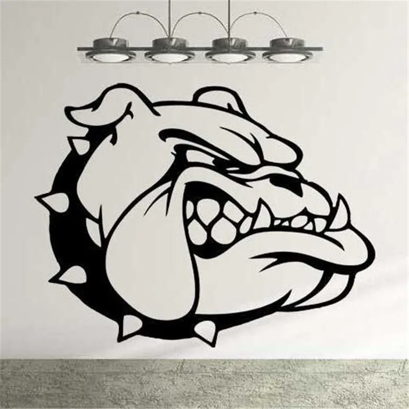 

British Bulldog Wall Decal Animal Wall Stickers For Kids Room Vinyl Removable Art Mural Home Decoration Modern DIY Decor