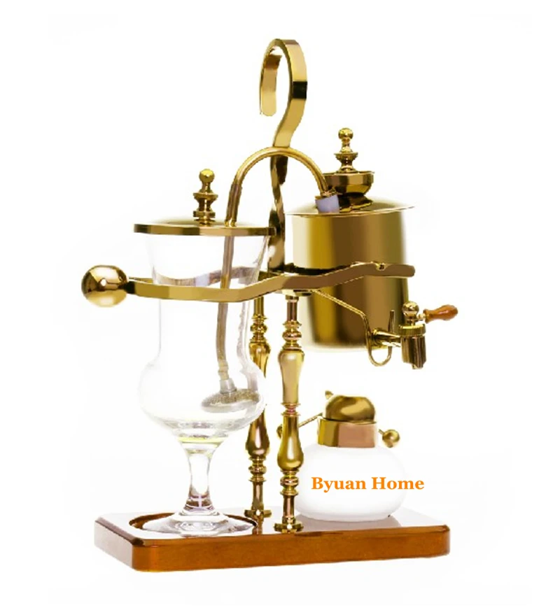 Классическая Серебряная королевская балансирующая сифонная кофемашина/медная