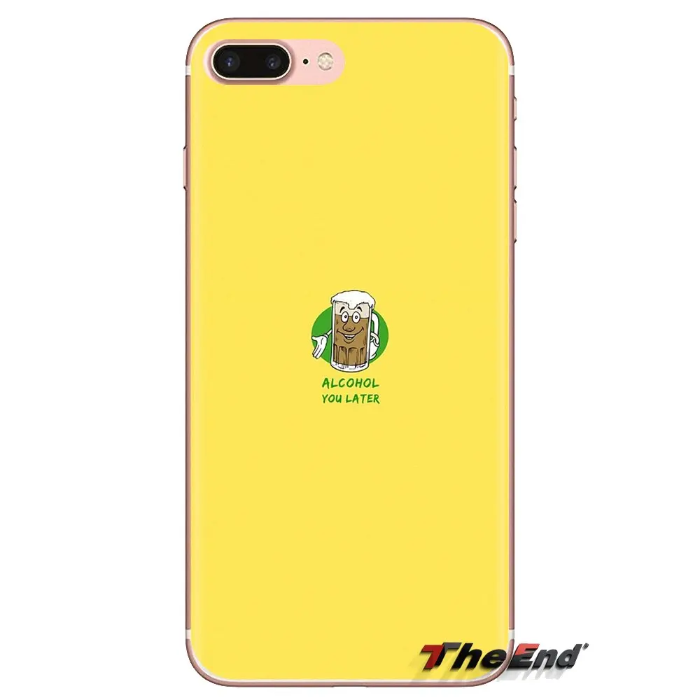 Для iPod Touch Apple iPhone 4 4S 5 5S SE 5C 6 6S 7 8 X XR XS Plus MAX Смешные спиртовые бочки мягкие