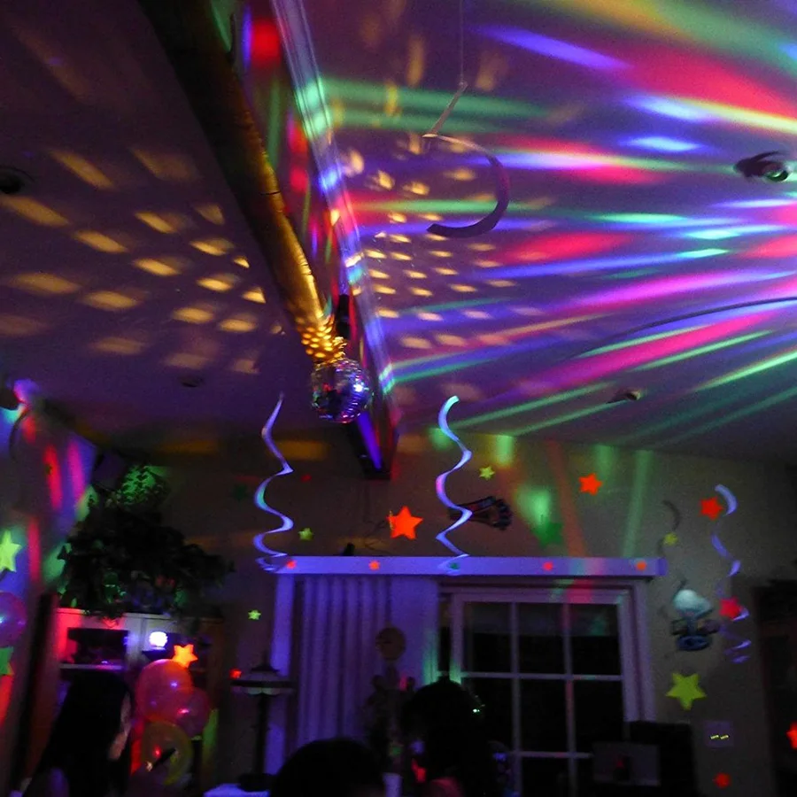 

AC 6W E27 LED Strobe Light 2 Disco Ball Projector Lamp Auto Rotating Home Party Dance DJ Christmas Stage Lighting Effect Decor