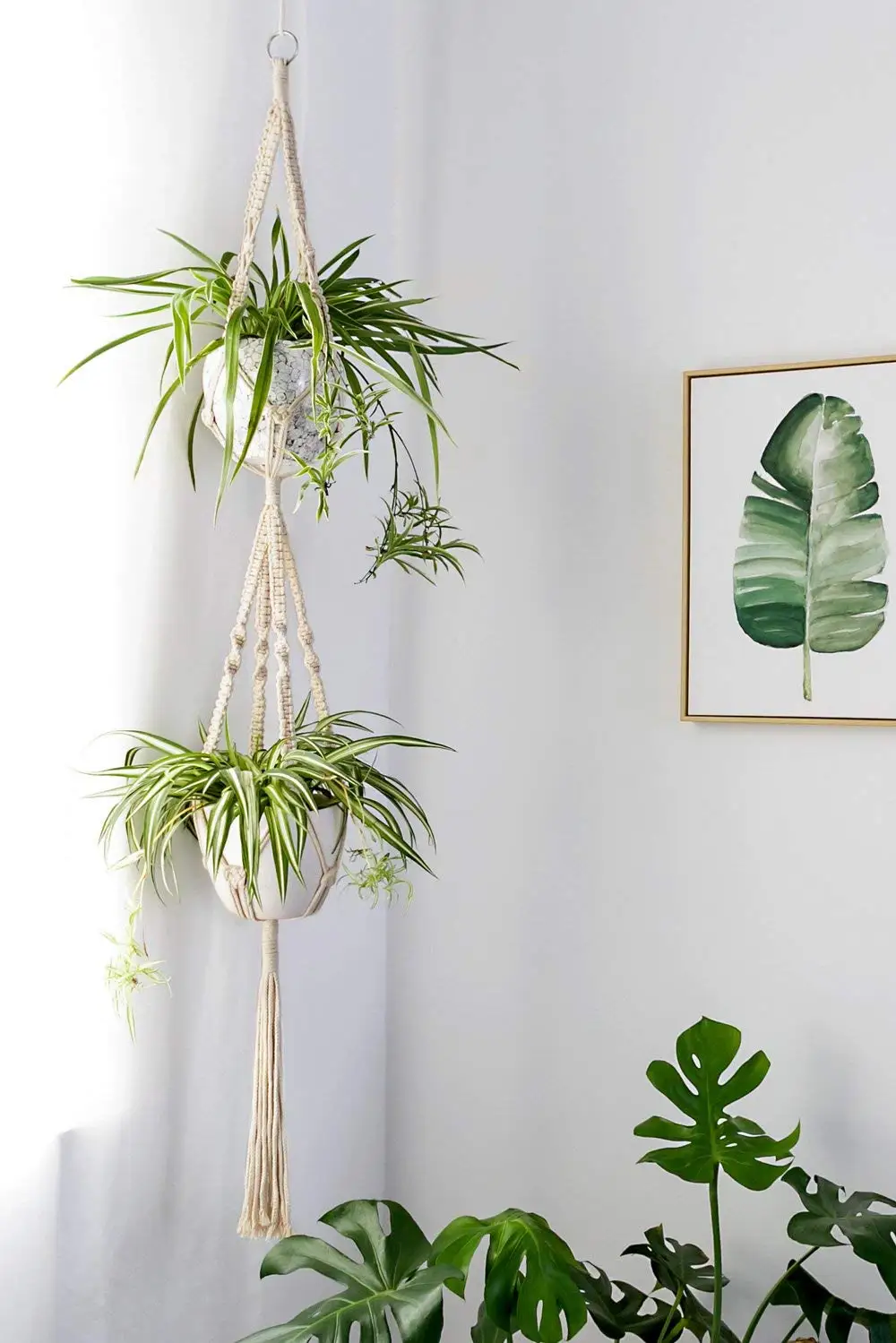 Набор из 4 шт. макраме для растений вешалки ручной работы подвесные сеялки | Дом и