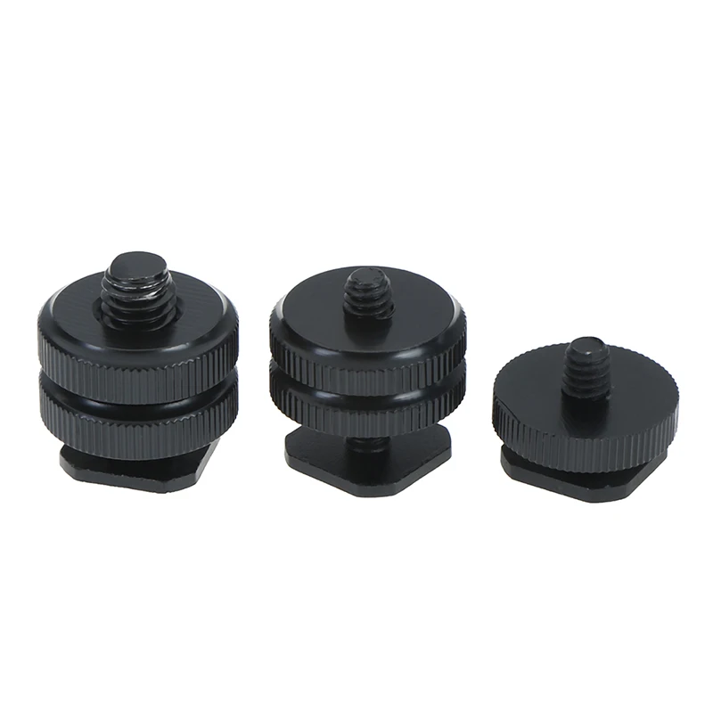 1Pc 1/4&quot 3/8&quot inch tripod mount screw with double layer to flash hot shoe adapter | Электроника