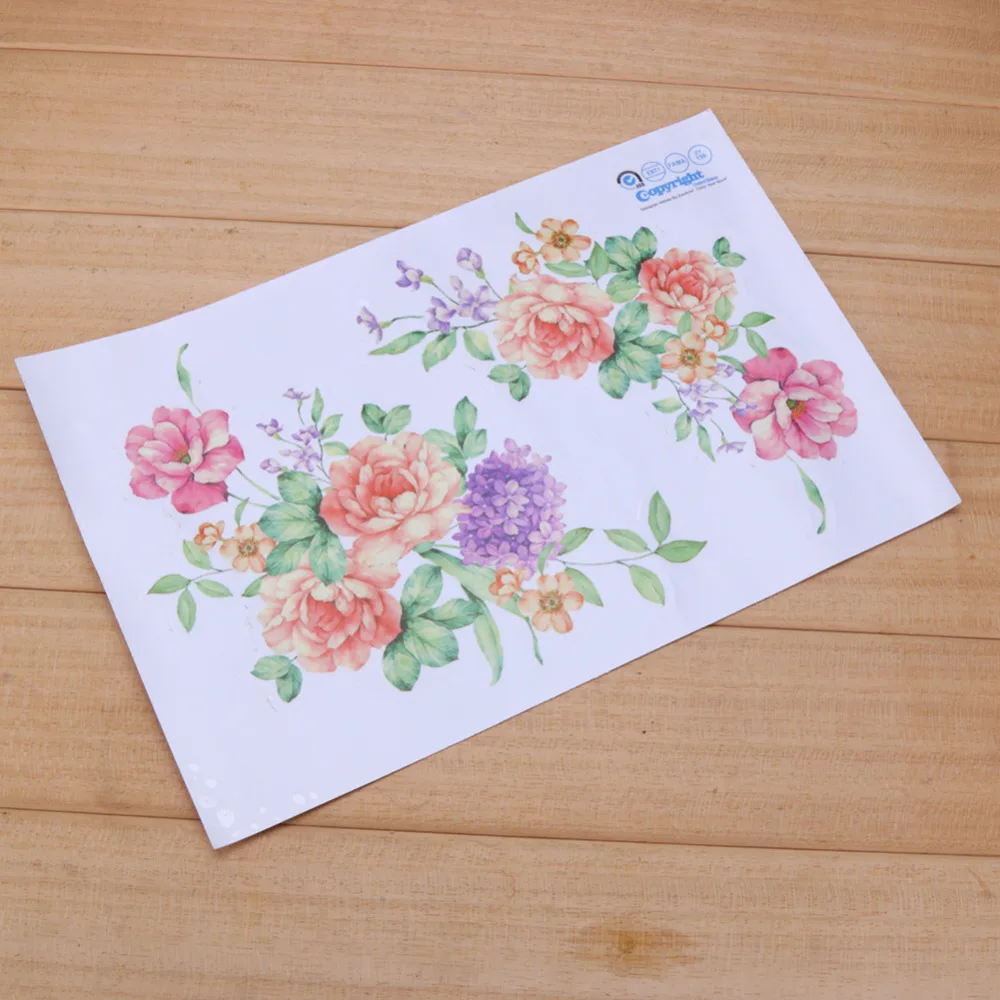 Настенные Стикеры с пионами и цветами искусство сделай сам ПВХ съемные виниловые