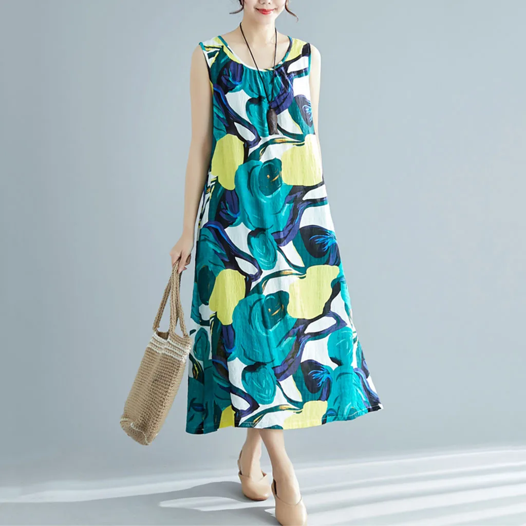 2019 женское летнее платье новое поступление дамское с принтом маленькое свежее