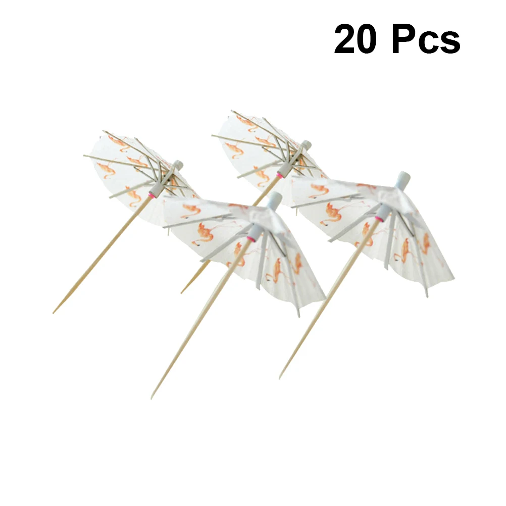 20 шт. форма зонта для торта фламинго принты кексы пики еды Фруктовые чаши