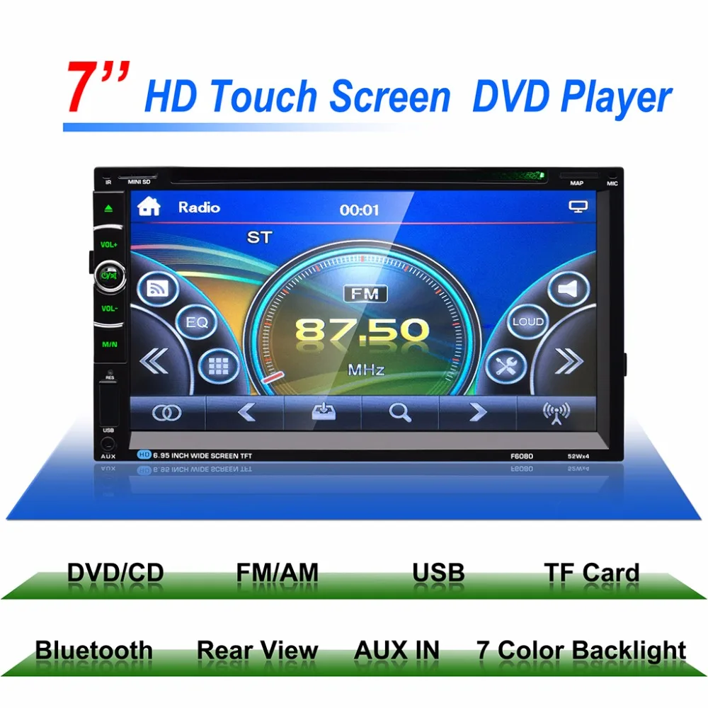 6 95 &quotавтомобильный DVD плеер gps навигации Bluetooth стерео радио мультимедиа