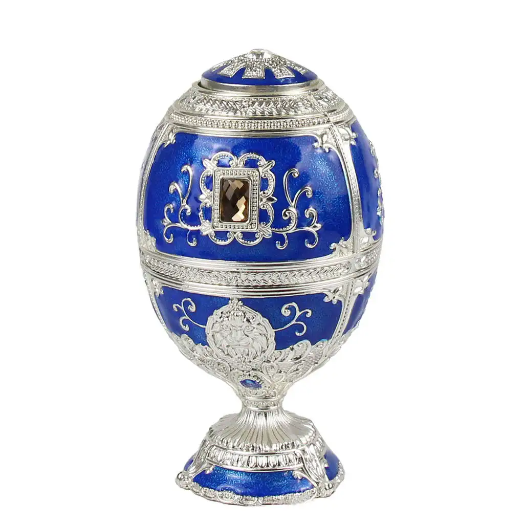 blue Европейская живопись креативный подарок украшения зубочистка коробка замок в форме яйца зубочистка Вечерние - Цвет: blue
