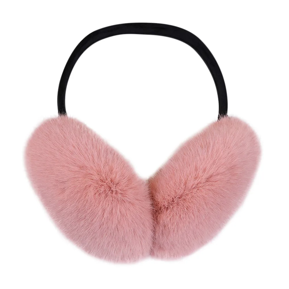 Женские теплые наушники регулируемые меховые для девушек удобные мягкие зимние