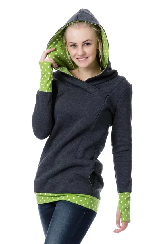 

Maternity Hoodies Plus size Pregnant clothing Winter nursing breastfeeding Women top Printed warm long sleeve hooded clothes
