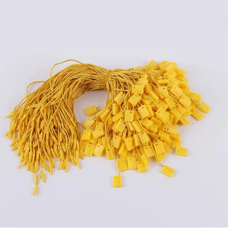 C03 Yellow 100 шт. веревка для бирки одежды 32 цвета шнуры полиэфирные Висячие таблетки для одежды сумки бирки карты, DIY Одежда этикетки аксессуары - Цвет: C03 Yellow