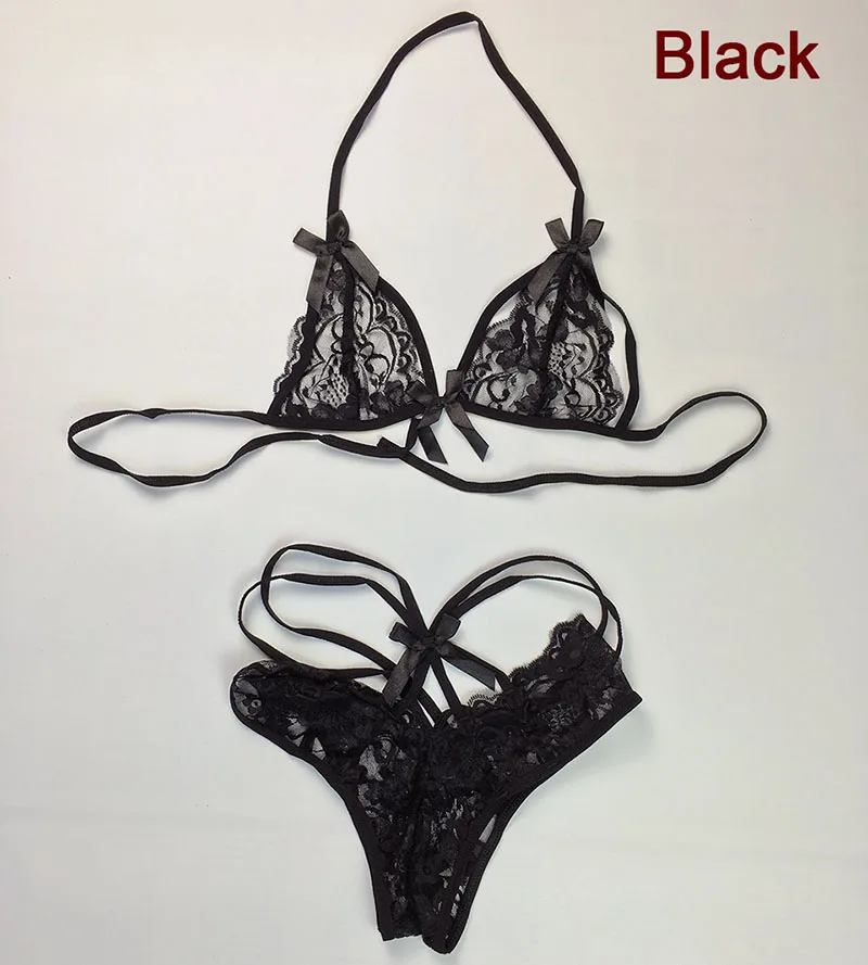 Black Lingerie Sets Кружевной купальник-Бикини женское бельё с вырезом Эротика платье с кружевным поясом Для женщин сексуальный бюстгальтер стринги наборы костюмов одежда для стриптиза; Conjunto Ropa Interior BC018 - Цвет: Black Lingerie Sets