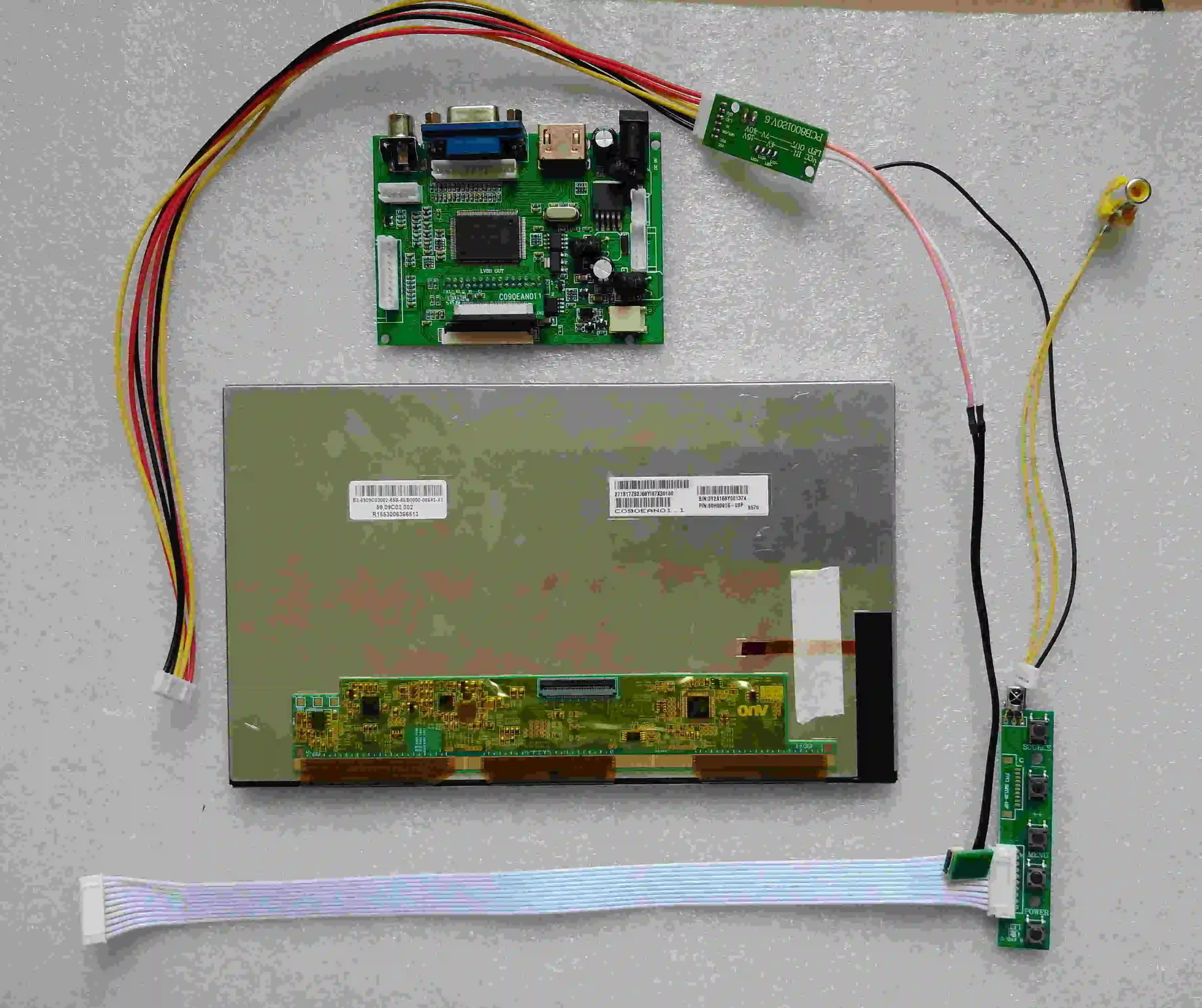 lcd with driver 9 дюймов 1280*720 ips lcd 680ccd HDMI VGA AV поддержка Реверсивный приоритет для Carpc DIY промышленный компьютер - Цвет: lcd with driver