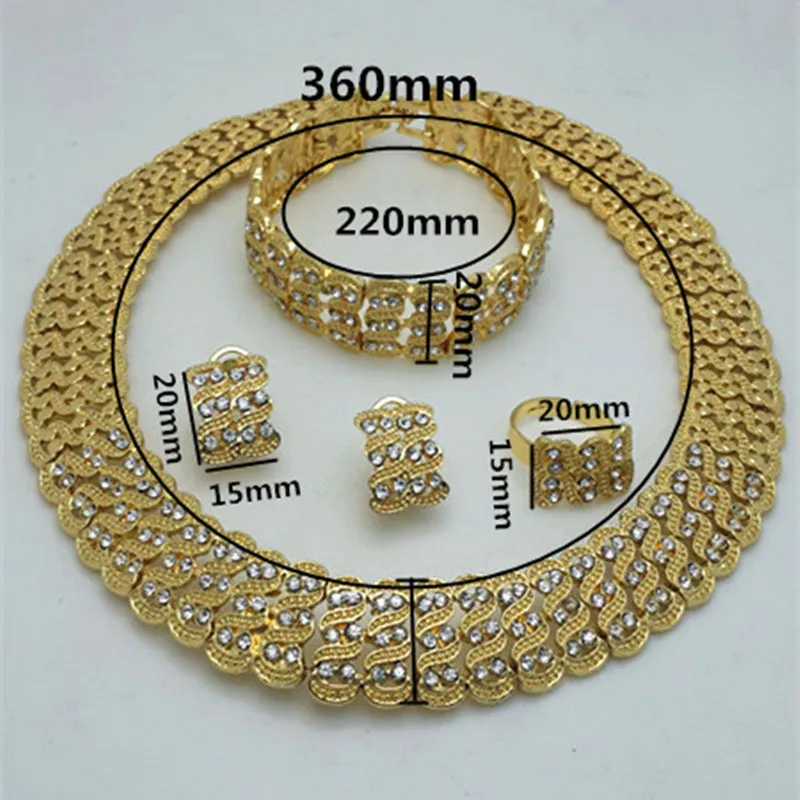 Ювелирные наборы 2021 африканских ювелирных изделий в американском стиле Дубай