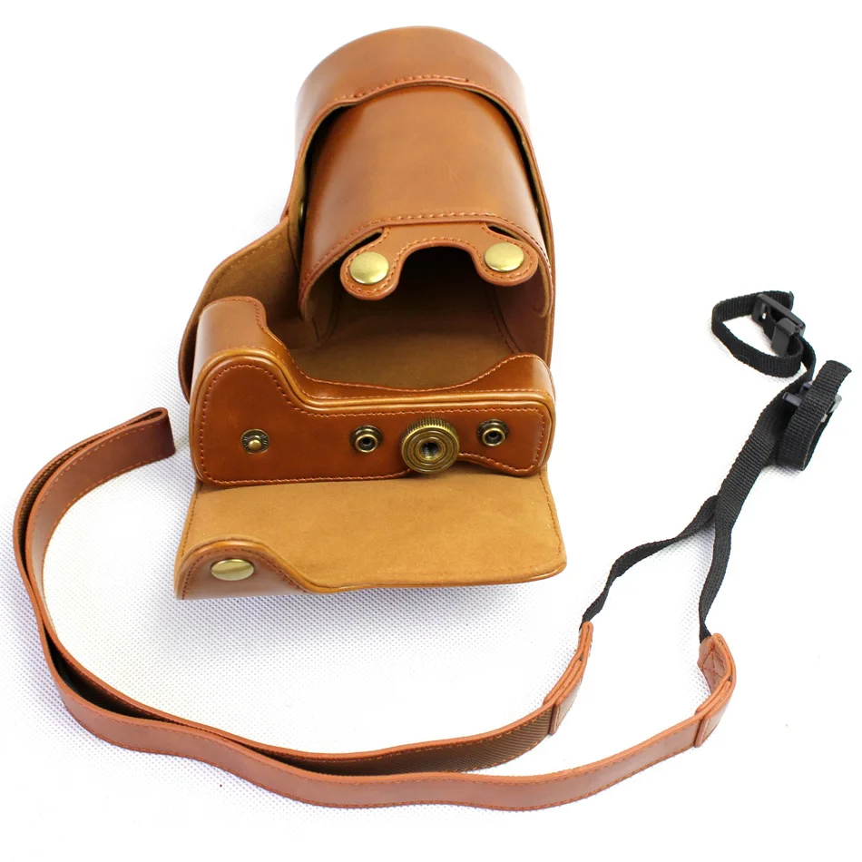 Черный/кофейный/Коричневый чехол для камеры из искусственной кожи Sony Alpha A6500 ILCE-6500