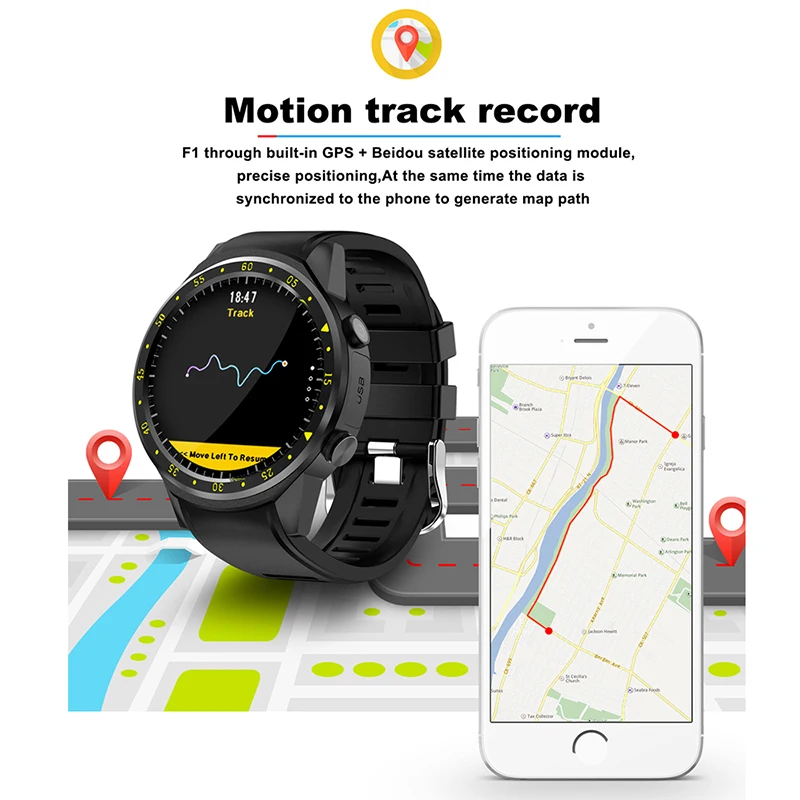 F1 Спортивные Смарт-часы с GPS камерой поддержка секундомера Bluetooth умные часы