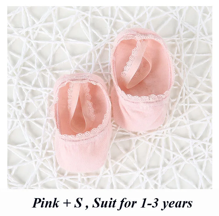 Pink S Новые хлопковые носки для малышей летние однотонные Нескользящие кружевные носки для маленьких девочек Детские аксессуары, 5 цветов - Цвет: Pink S