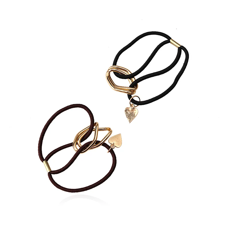 M MISM Женские аксессуары для волос металлическое сердце-подвеска резинки повязка