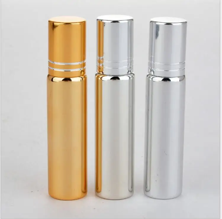 10 мл УФ Золотая/Серебряная/черная стеклянная бутылка рулон стекла на золотой