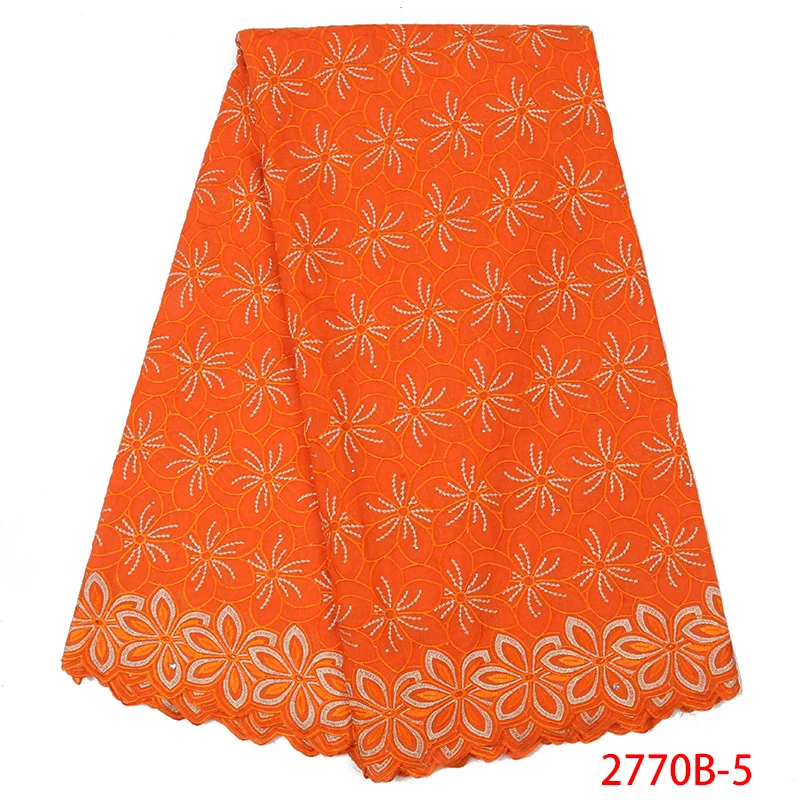 

Swiss Voile Laces Fabrics Hot Sale African Cotton Lace Fabric High Quality Nigerian Embroidery Lace for Wedding KS2770B-5