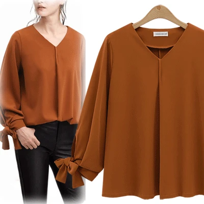 5xl плюс большие размеры blusas feminina Новинка 2017 корейский Весна-осень стиль новые