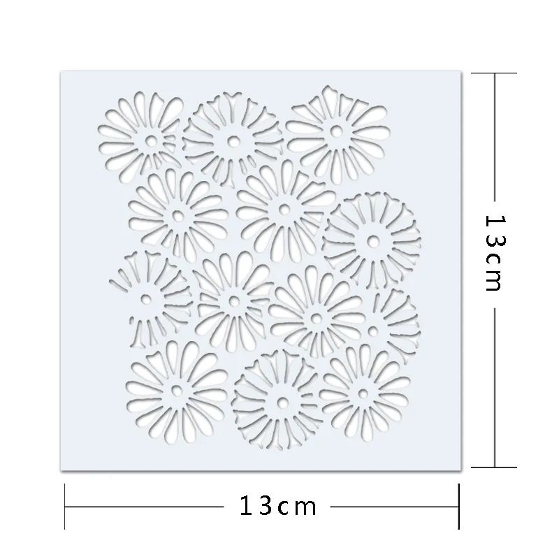 13 см текстура цветов маргариток DIY слойные трафареты настенная живопись