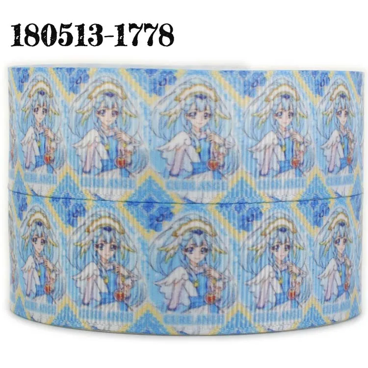 Новинка 50 ярдов Мультяшные Кричащие ленты с принтом атласные бесплатная