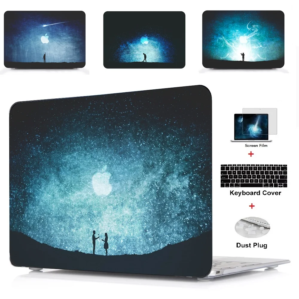 Новинка 2019 чехол для планшета жесткий с цветным принтом Apple Macbook Air 11 13 Pro Retina Touch Bar