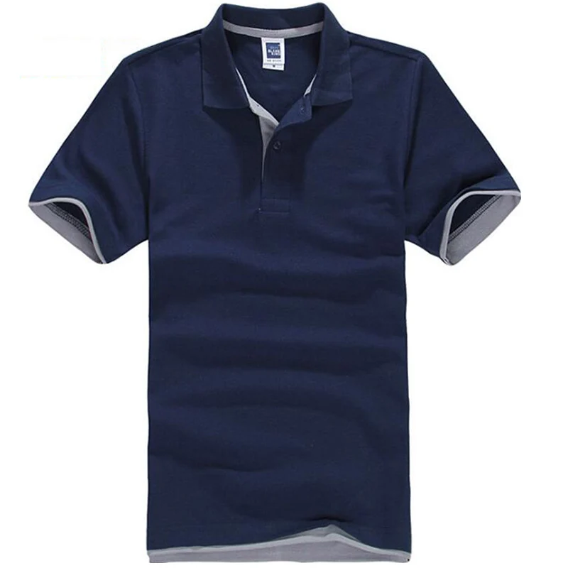 navy Футболка мужская новая летняя хлопковая дышащая футболка camisetas hombre мужская повседневная теннисная футболка с коротким рукавом футболка верхняя одежда - Цвет: navy