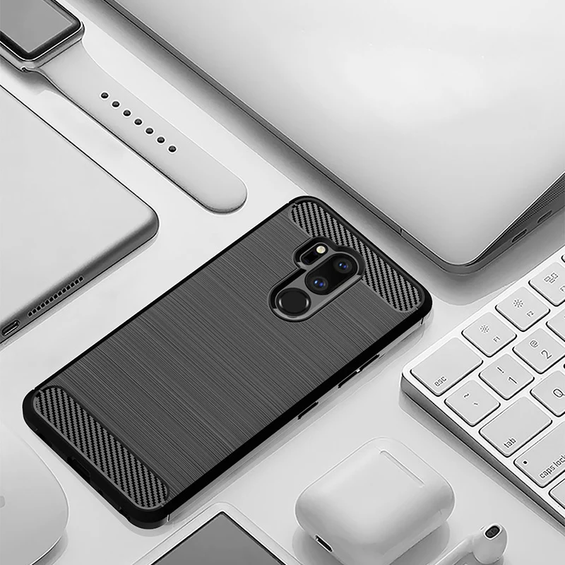 Для LG G7 ThinQ Чехол для мобильного телефона из матового углеродного волокна силиконовый защитный чехол для LG G7 мягкий чехол