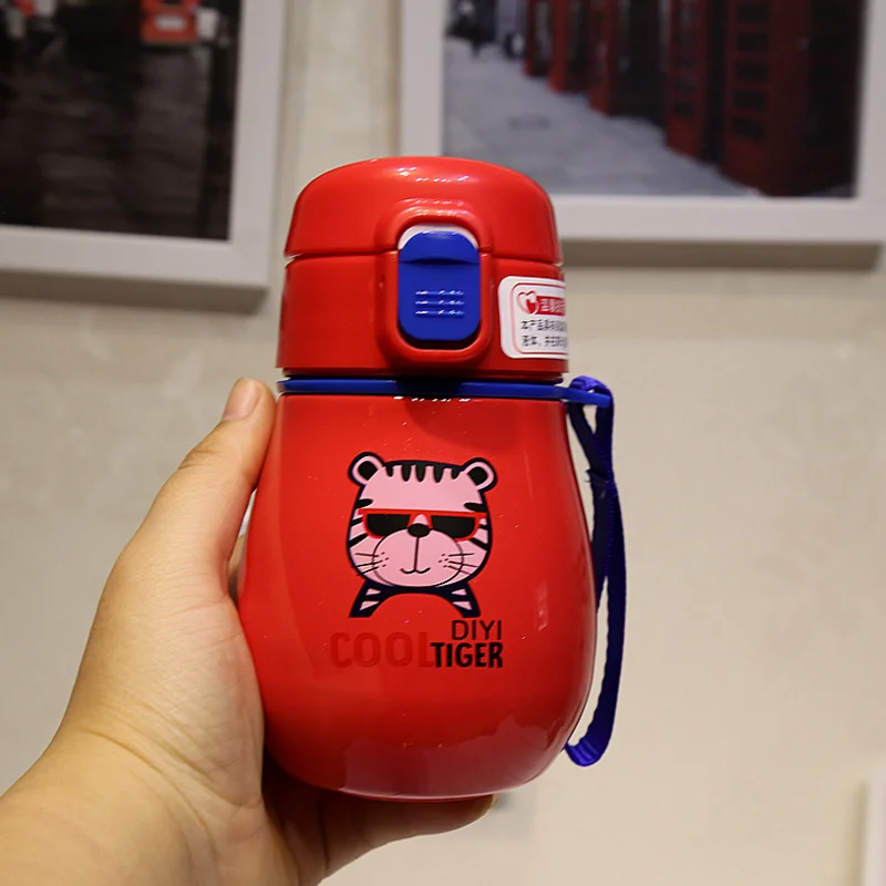 SS 304 термос из нержавеющей стали стакан Мини милая детская соломенная вакуумная