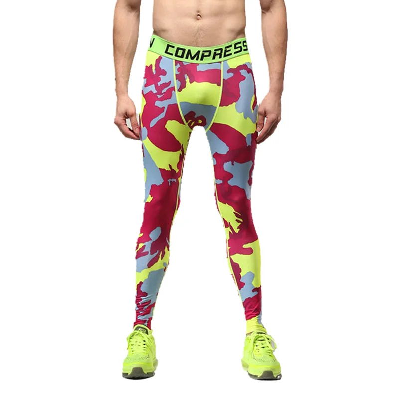 Camouflage 09 Vertvie, колготки для бега, мужские, для бега, Спортивные Леггинсы, для тренажерного зала, для фитнеса, компрессионные штаны, для упражнений, быстросохнущие брюки размера плюс, спортивная одежда - Цвет: Camouflage 09