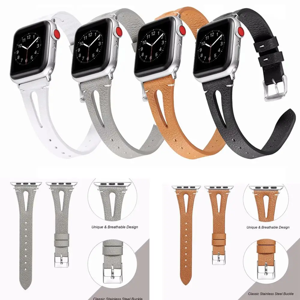 Модная петля для Apple Watch кожаный ремешок 40 мм 44 iwatch 38 42 серии 4 3 2 1 серия 5|Ремешки
