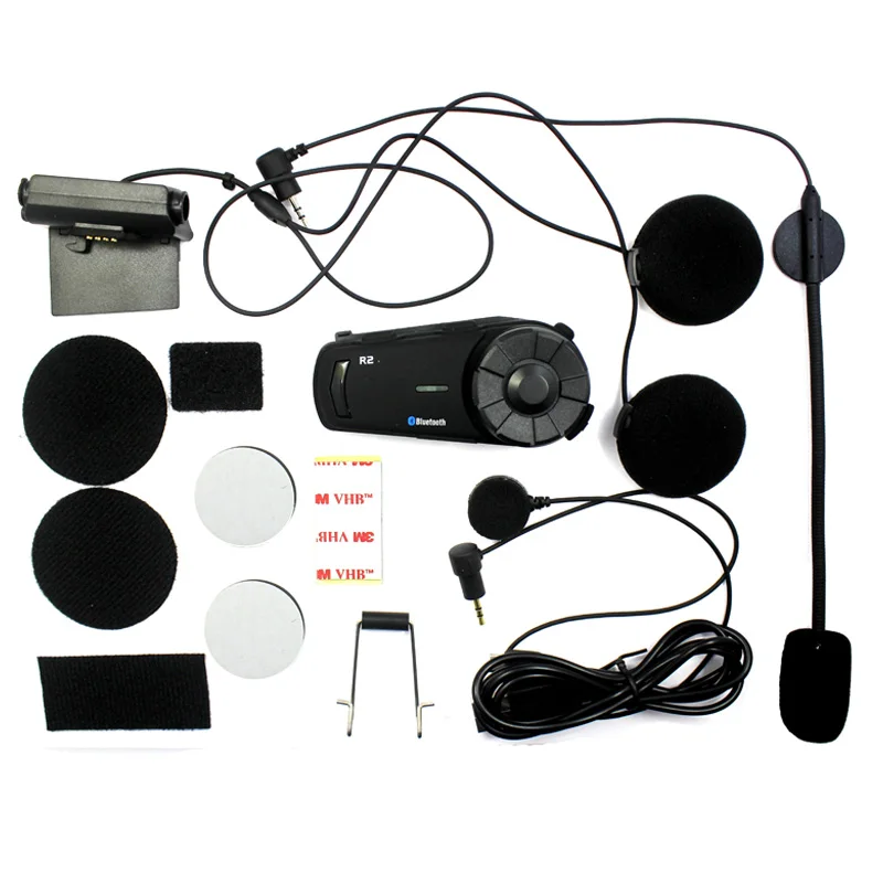 2 шт. 1000 м Airide R2Motorcycle Bluetooth гарнитура 4 всадника FM MP3 Handsfree BT переговорные телефоны