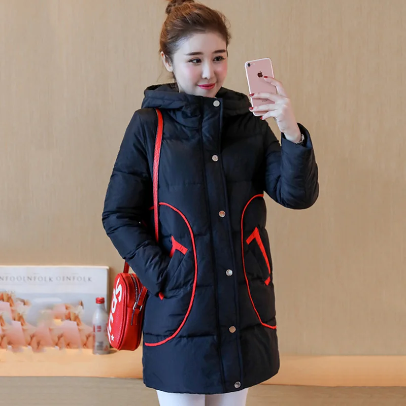 Однотонный Зимний пуховик для женщин короткая парка новинка 2018 корейское