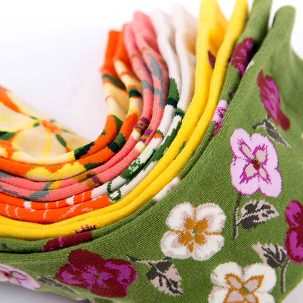 Женские цветные осенние художественные чулки Модные женские повседневные