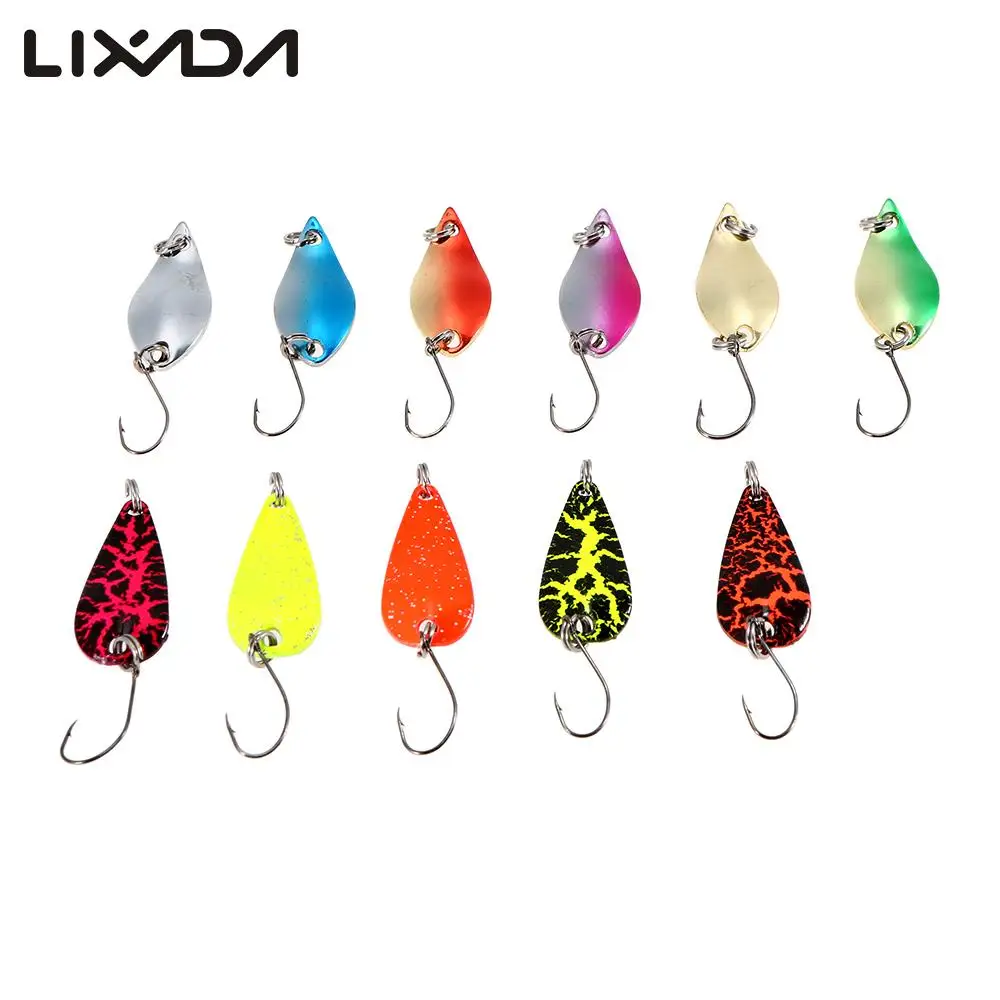 Lixada 11 шт. смешанных цветов набор металлических приманок для рыбалки ложка