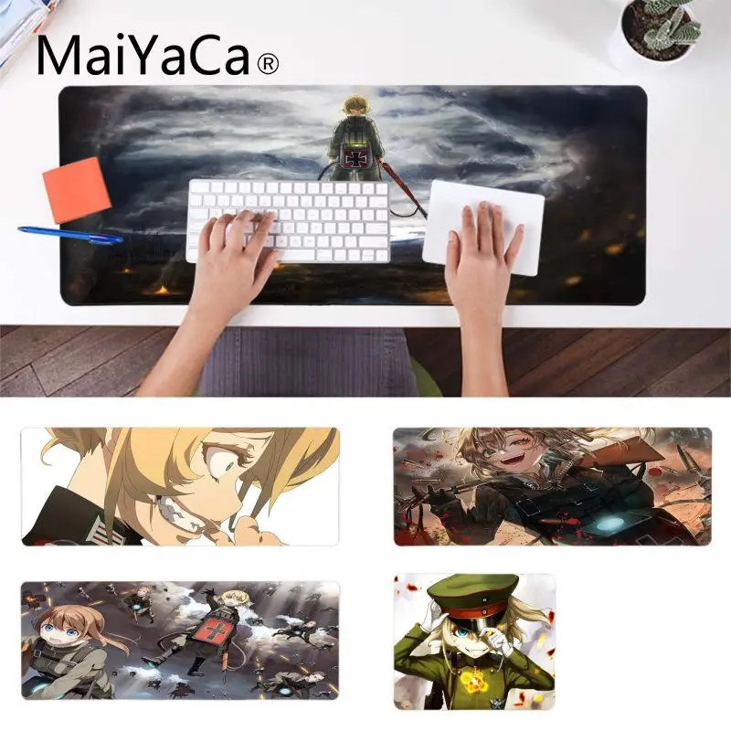 MaiYaCa Non Slip PC Youjo Senki Large Mouse pad Computer mat Durable Rubber Mat Pad Gaming | Компьютеры и офис