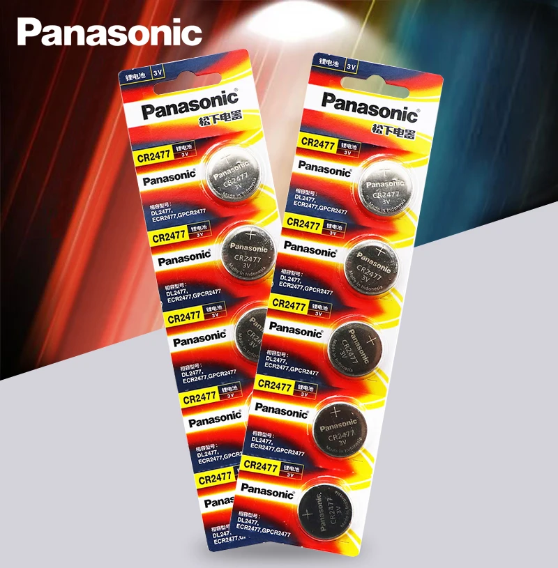 3 шт. батарейки Panasonic CR2477 в CR 2477 Батарейки батарейные|Часовые батарейки| |