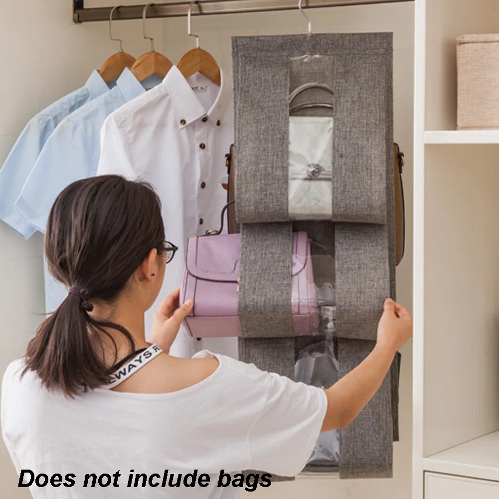 5 Compartments Closet Handbag Storage Holder Washable Door Wall Classify Pocket Organiser Foldable Wardrobe | Дом и сад