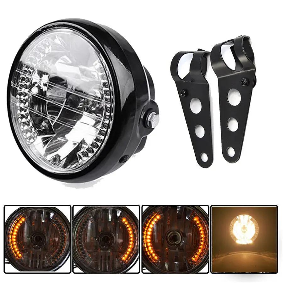 Pecham универсальная фара для мотоцикла 12 В Motos 26 LED Angel Eye Поворотная сигнальная