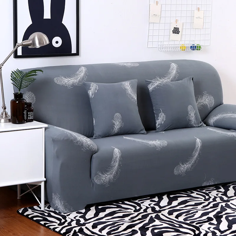 

Cartoon Feather Sofa Slipcovers Tight Wrap All-inclusive Slip-resistant Elastic Cubre Sofa Towel Corner Sofa Cover Couch Cover