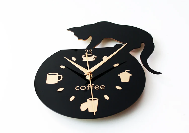

New Arrival Cartoon Cute Cat Wall Clock Mute Children Bedroom Wall Clock Creative Decoration